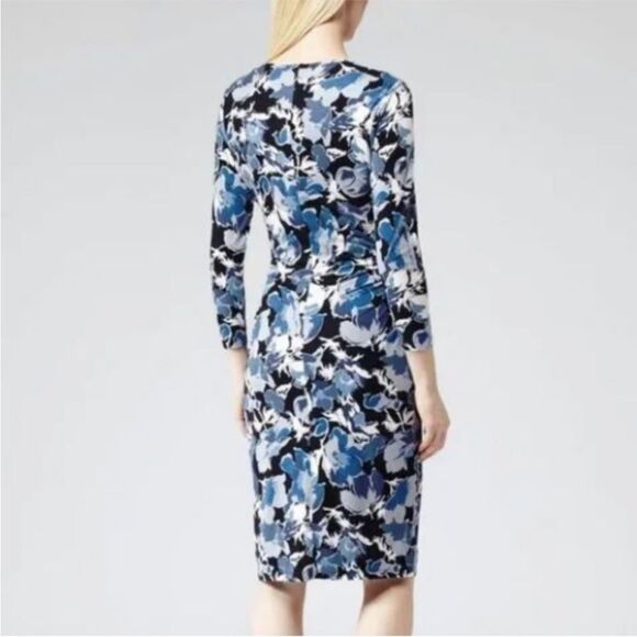 Reiss Blue Floral Midi Dress - Picture 2 of 11